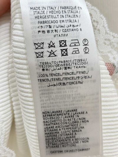 Gucci Crew Neck Short Sleeve Dress in White