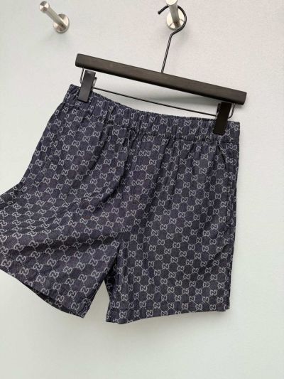 Gucci Denim Contrast-Trim Pants in Navy and White