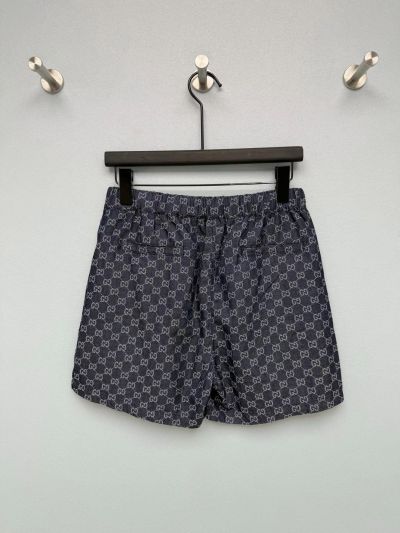 Gucci Denim Contrast-Trim Pants in Navy and White