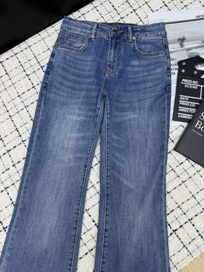 Gucci Denim Embroidered Pants in Blue