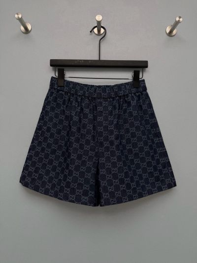 Gucci Denim Monogram Pants in Navy