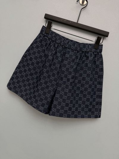 Gucci Denim Monogram Pants in Navy
