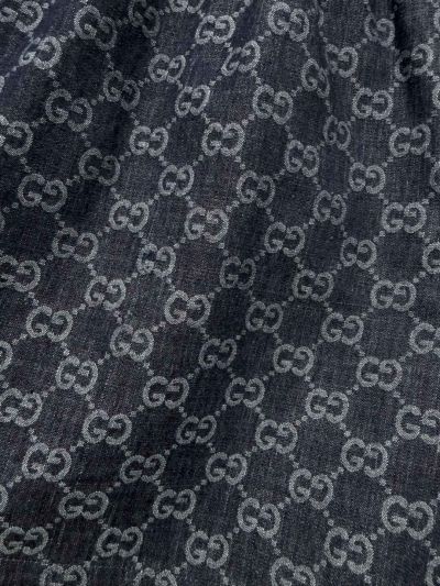 Gucci Denim Monogram Pants in Navy