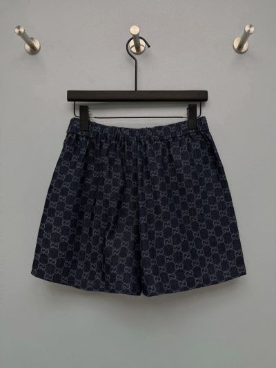 Gucci Denim Monogram Pants in Navy