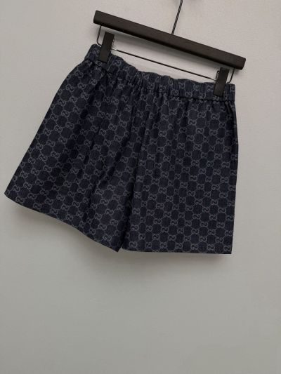 Gucci Denim Monogram Pants in Navy