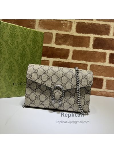 Gucci Dionysus Jumbo GG Chain Wallet Brown Beige Shoulder Bag 401231