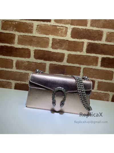 Gucci Dionysus Small Shoulder Bag in Rose Gold Leather 499623