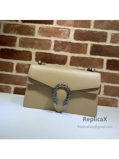 Gucci dionysus small shoulder bag with chain in brown leather 400249