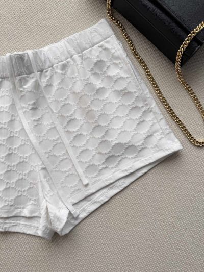 Gucci Embroidered Pants in White