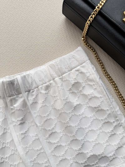 Gucci Embroidered Pants in White