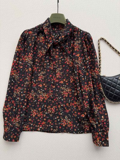 Gucci Floral Silk Shirt in Multicolor