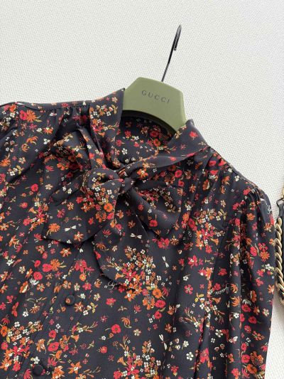 Gucci Floral Silk Shirt in Multicolor