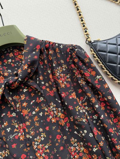 Gucci Floral Silk Shirt in Multicolor