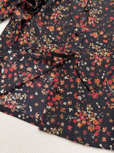 Gucci Floral Silk Shirt in Multicolor