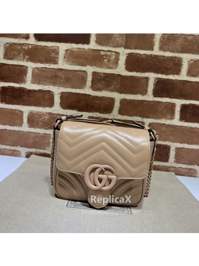 Gucci GG Marmont Beige Matelasse Leather Shoulder Bag 739681