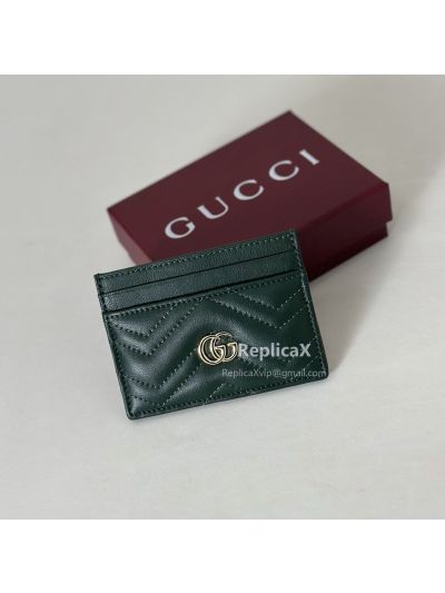 Gucci GG Marmont Card Case Green 443127
