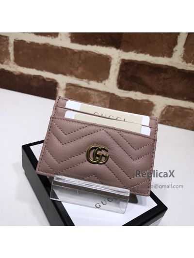 Gucci GG Marmont Card Case Nude 443127 620818