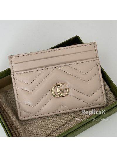 Gucci GG Marmont Card Case Nude 443127 620819