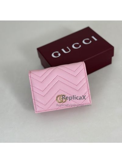 Gucci GG Marmont Card Case Pink 466492