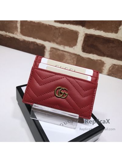 Gucci GG Marmont Card Case Red 443127 620817