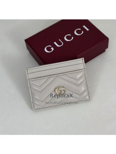 Gucci GG Marmont Card Case White 443127 621197