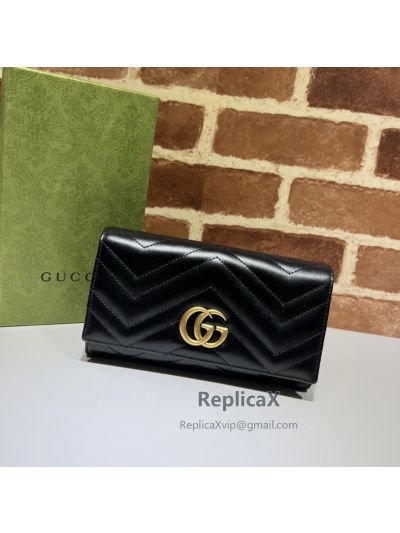 Gucci GG Marmont Continental Wallet Black 443436 621043