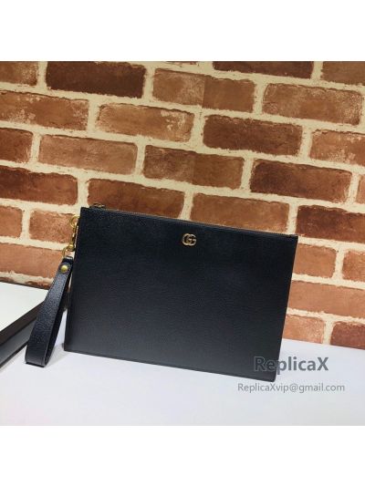 Gucci GG Marmont Leather Pouch Black 475317 620831