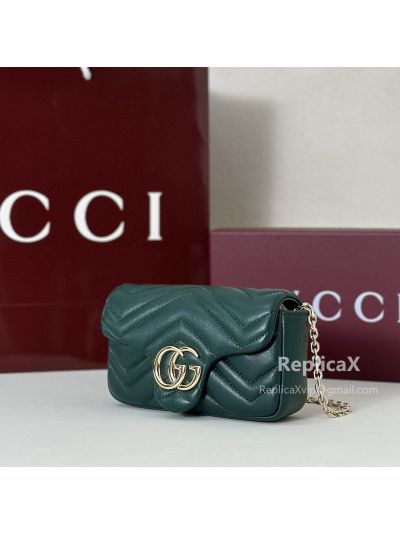 Gucci GG Marmont Matelasse Mini Bag Green 474575