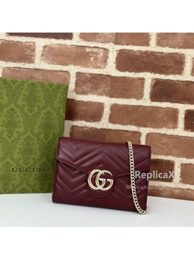 Gucci GG Marmont Matelasse Mini Bag Red 474575