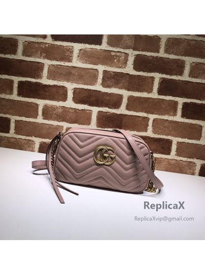 Gucci GG Marmont Small Matelasse Shoulder Bag Nude 447632 621170