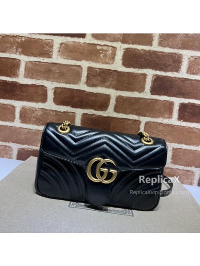 Gucci GG Marmont Small Matelasse Shoulder Black Bag 443497 620981