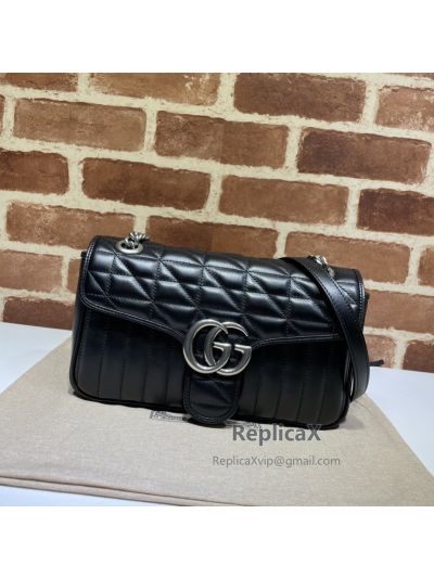 Gucci GG Marmont Small Matelasse Shoulder Black Bag 443497 620983