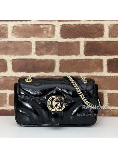 Gucci GG Marmont Small Matelasse Shoulder Black Bag 443497 620985