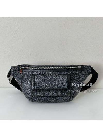 Gucci Gray Jumbo GG Leather Belt Bag 645093 620949