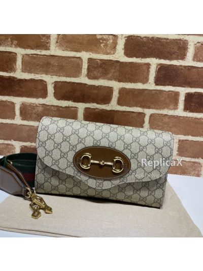 Gucci Horsebit 1955 GG Supreme Canvas Small Chain Bag 677286