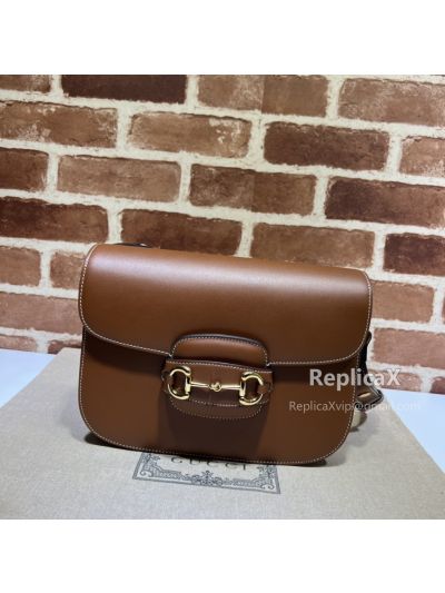 Gucci Horsebit 1955 Shoulder Bag Tan Leather 602204 620771