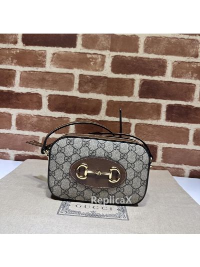 Gucci Horsebit 1955 Small Shoulder Bag Crossbody Bag Beige GG Canvas 760196 621269