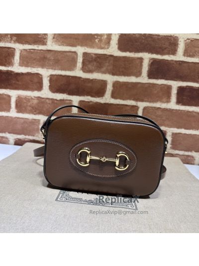Gucci Horsebit 1955 Small Shoulder Bag Crossbody Bag Brown Leather 760196