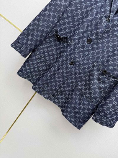 Gucci Jacquard Denim Blazer in Navy