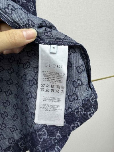Gucci Jacquard Denim Blazer in Navy