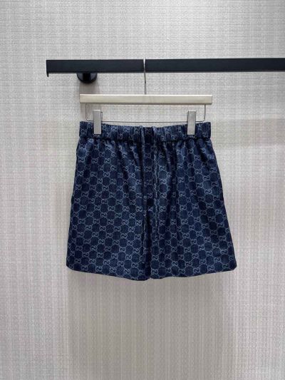 Gucci Jacquard Denim Pants in Navy