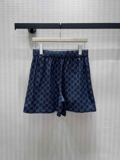 Gucci Jacquard Denim Pants in Navy