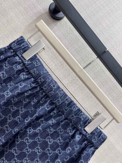 Gucci Jacquard Denim Pants in Navy