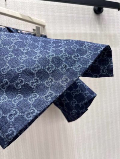 Gucci Jacquard Denim Pants in Navy