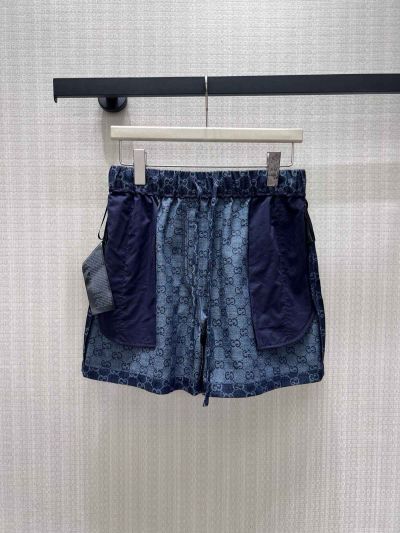 Gucci Jacquard Denim Pants in Navy