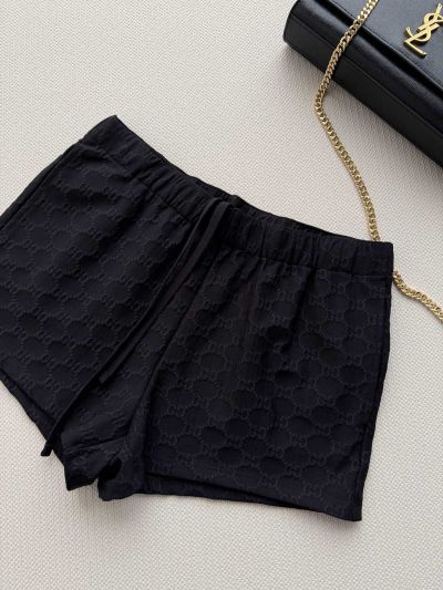 Gucci Lace Embroidered Pants in Black