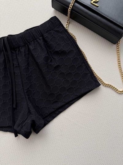 Gucci Lace Embroidered Pants in Black