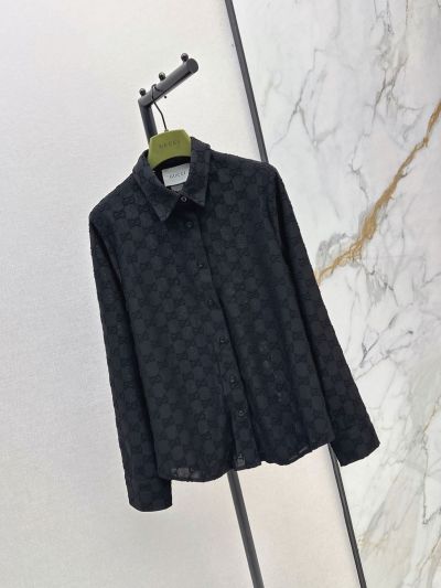 Gucci Lace Quilted Shirt in Black