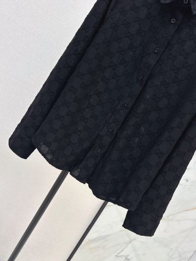 Gucci Lace Quilted Shirt in Black