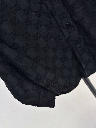 Gucci Lace Quilted Shirt in Black